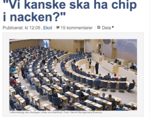 Zviedrijas parlaments. Attēls no Sveriges Radio.