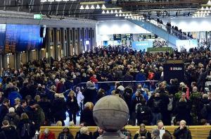 Sniega haoss Stokholmā 5. decembris 2012. Skats Stokholmas centrālajā stacijā T-centralen. Foto no SVD