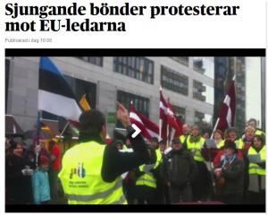 Baltijas zemnieku protests Briselē