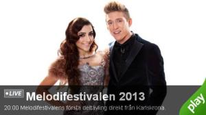 Melodifestivalen 2 febr 2013 Larlskrona Live