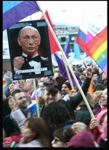 Protesti pret Putinu Eiropā