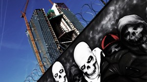 Fonā: ECB jaunās ēkas celtniecība. Frankfurte., Foto: Reuters/Scanpix, TVNET