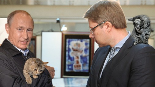 Putins kaki un Ušakovs TVNet bilde