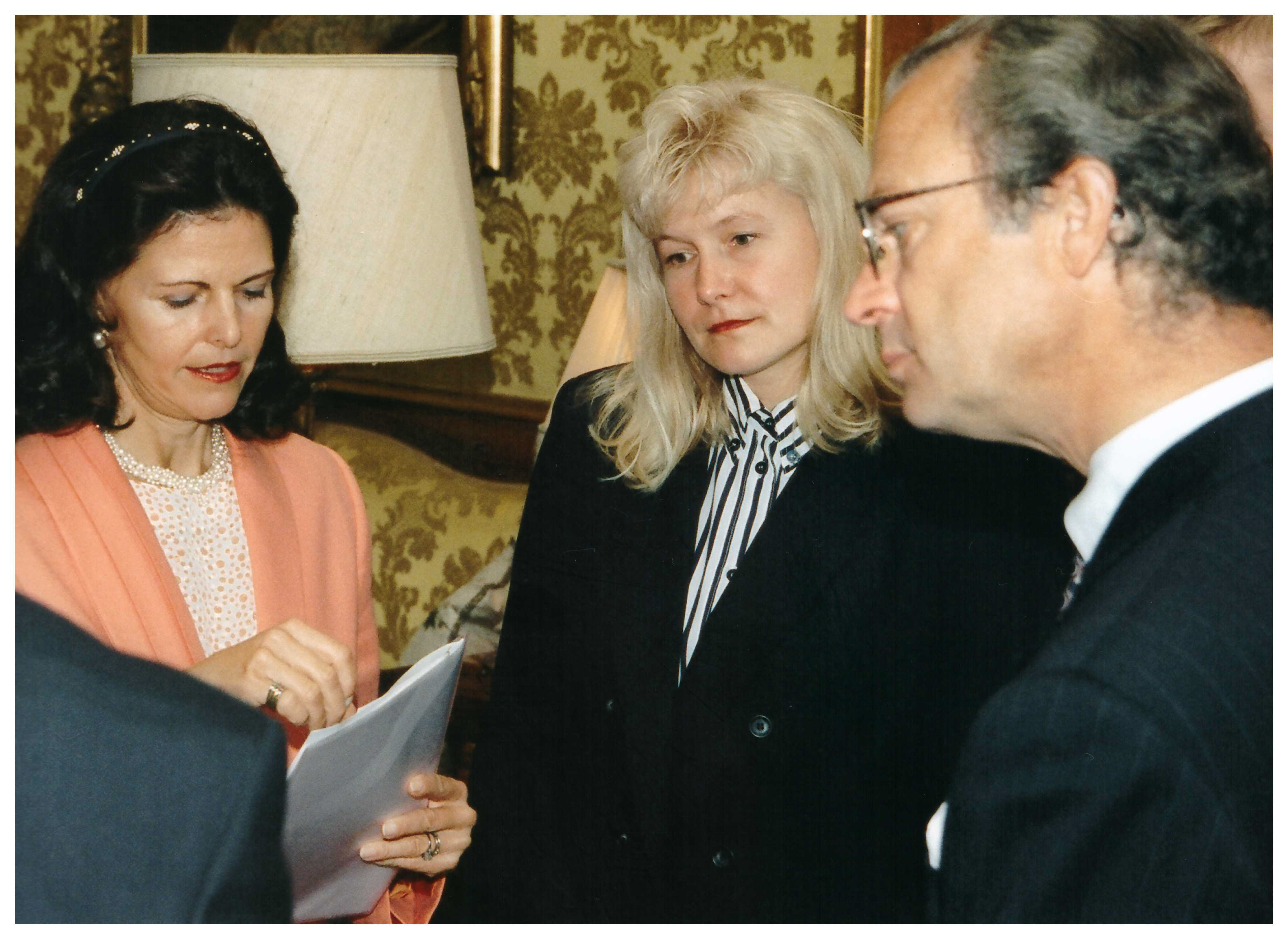 Sandra Veinberga sarunā ar Zviedrijas karali Kārli XVI Gustavu un karalieni Silviju un pieņemšanā pie karaļa un karalienes