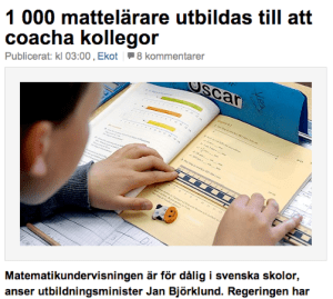 Kā iemācīt matemātiku? Sveriges Radio